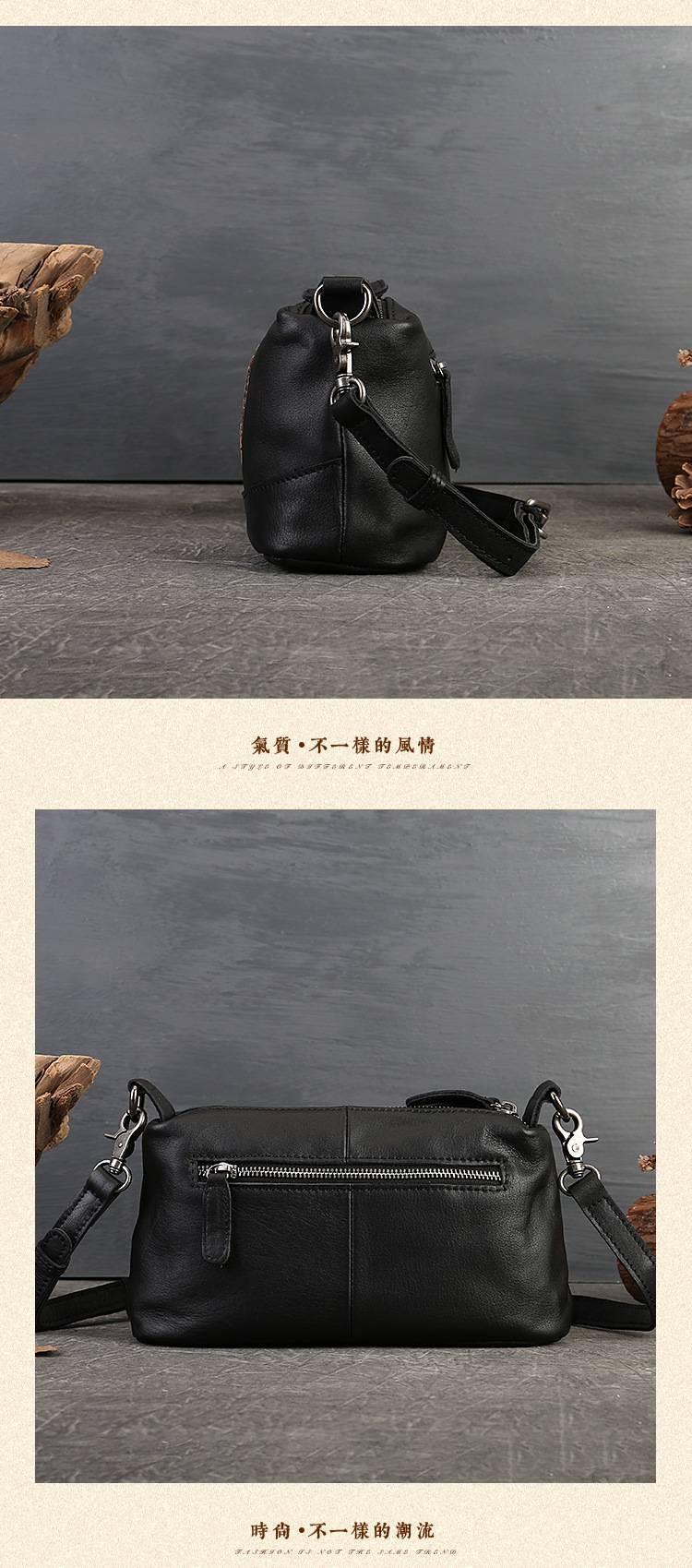 新款刺繡枕頭包 真皮斜背包女包側背包單肩背包 新款大容量復古民族風刺繡斜挎包推薦 真皮包包