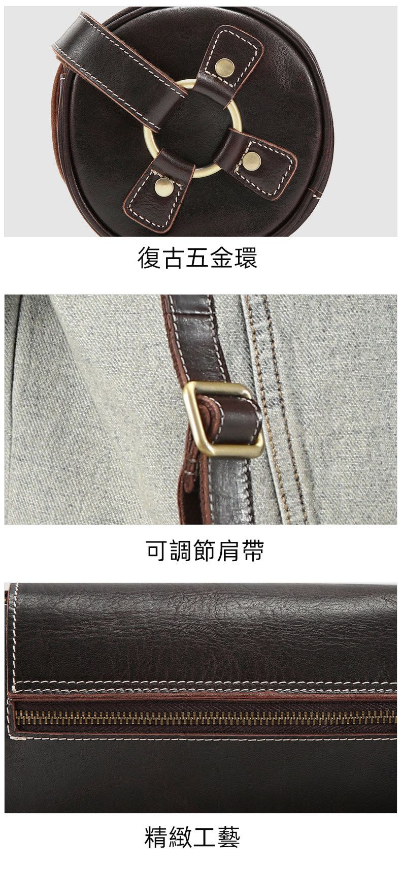 新款圓筒包 復古真皮男士斜挎包 戶外休閒大容量男包胞包肩背包 耐磨實用斜背包推薦 真皮包包