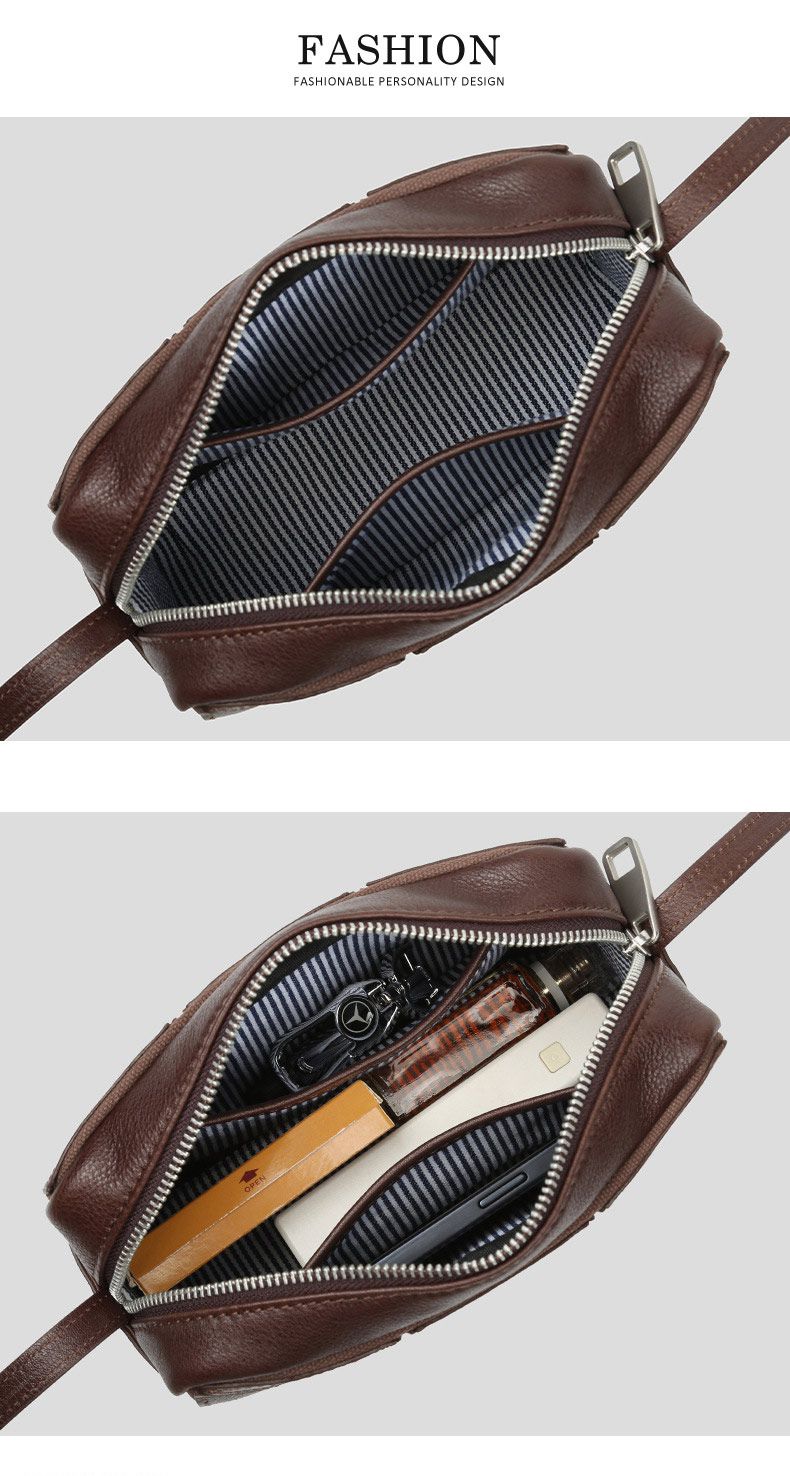 頭層植鞣皮新款菱格包 女生單肩包斜背包 復古輕便創意小方包 時尚少女單肩背包斜挎包推薦 真皮包包