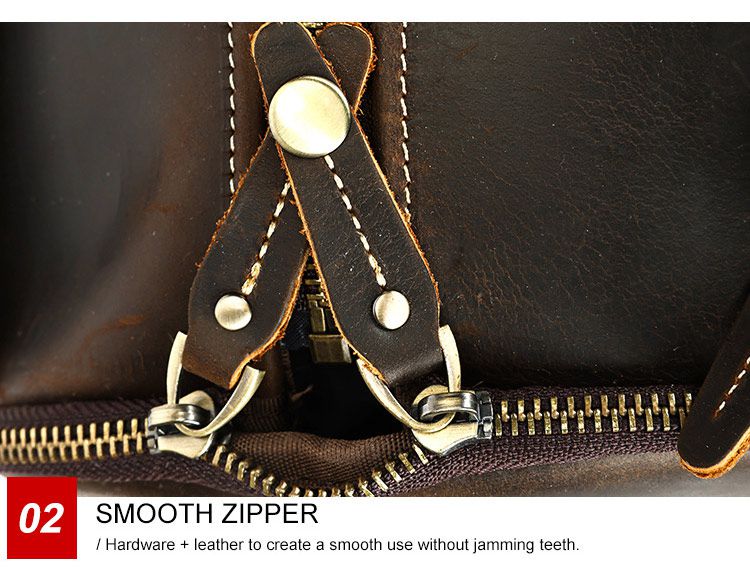 復古大容量帶滑輪瘋馬皮出差旅行包 高檔男士手提包旅行袋 新款手袋大容量商務出行行李袋西裝包推薦 真皮包包