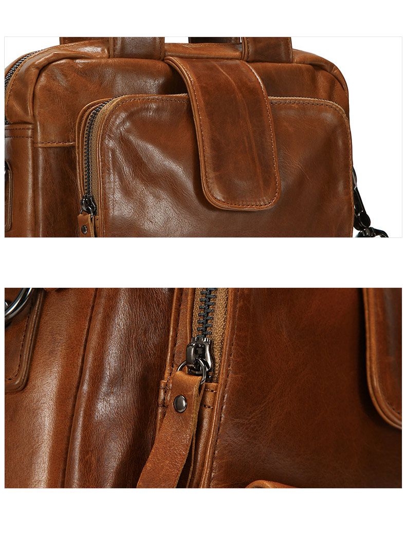 新款真皮斜挎包 多功能休閒手提包 通勤豎款手袋 復古斜背包大容量男士包包推薦 真皮包包