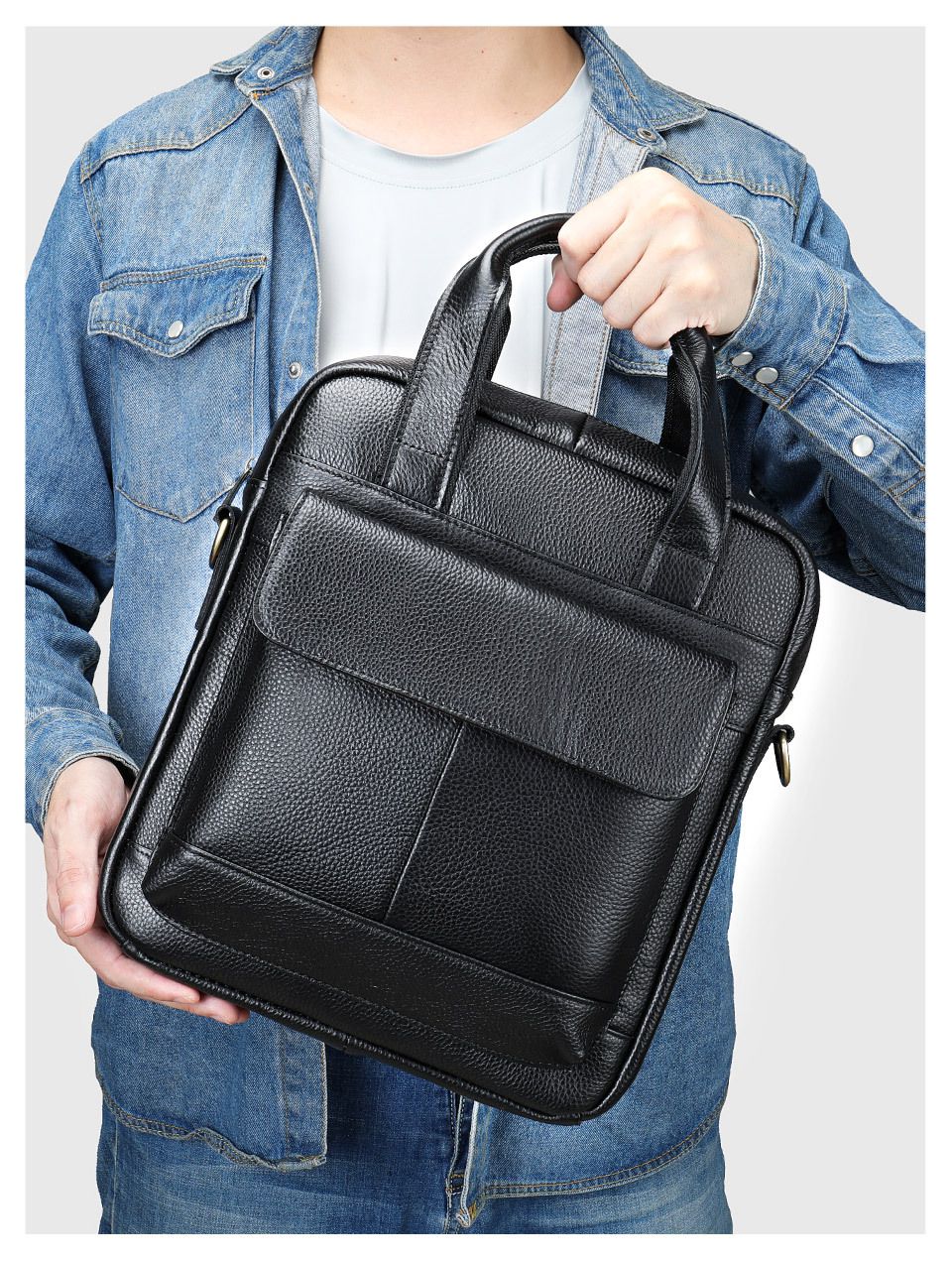 真皮男包 商務公事包 新款頭層牛皮手提包公文包斜背包 高級感休閒斜挎包單肩包推薦 真皮包包