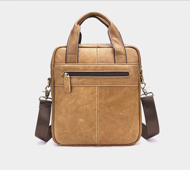 真皮男包 商務公事包 新款頭層牛皮手提包公文包斜背包 高級感休閒斜挎包單肩包推薦 真皮包包