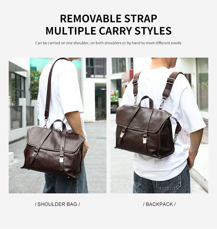 多功能男女款後背包 真皮時尚雙肩包 大容量橫款包蓋式學生書包 潮包手提包真皮包包推薦 真皮包包