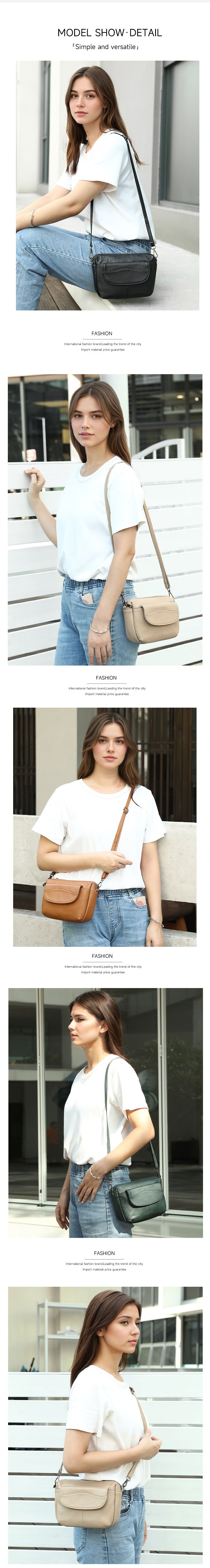 真皮女士斜挎包 高級感頭層牛皮單肩包 女式單肩斜背包 新款女生小背包推薦 真皮包包