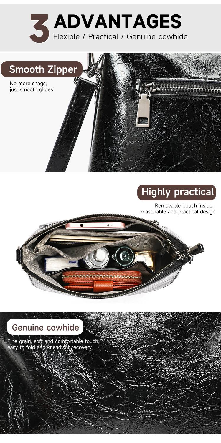 新款真皮女包 簡約通勤包 蓋式小方包斜背包 多肩帶時尚百搭腋下包 女式鏈條包推薦 真皮包包