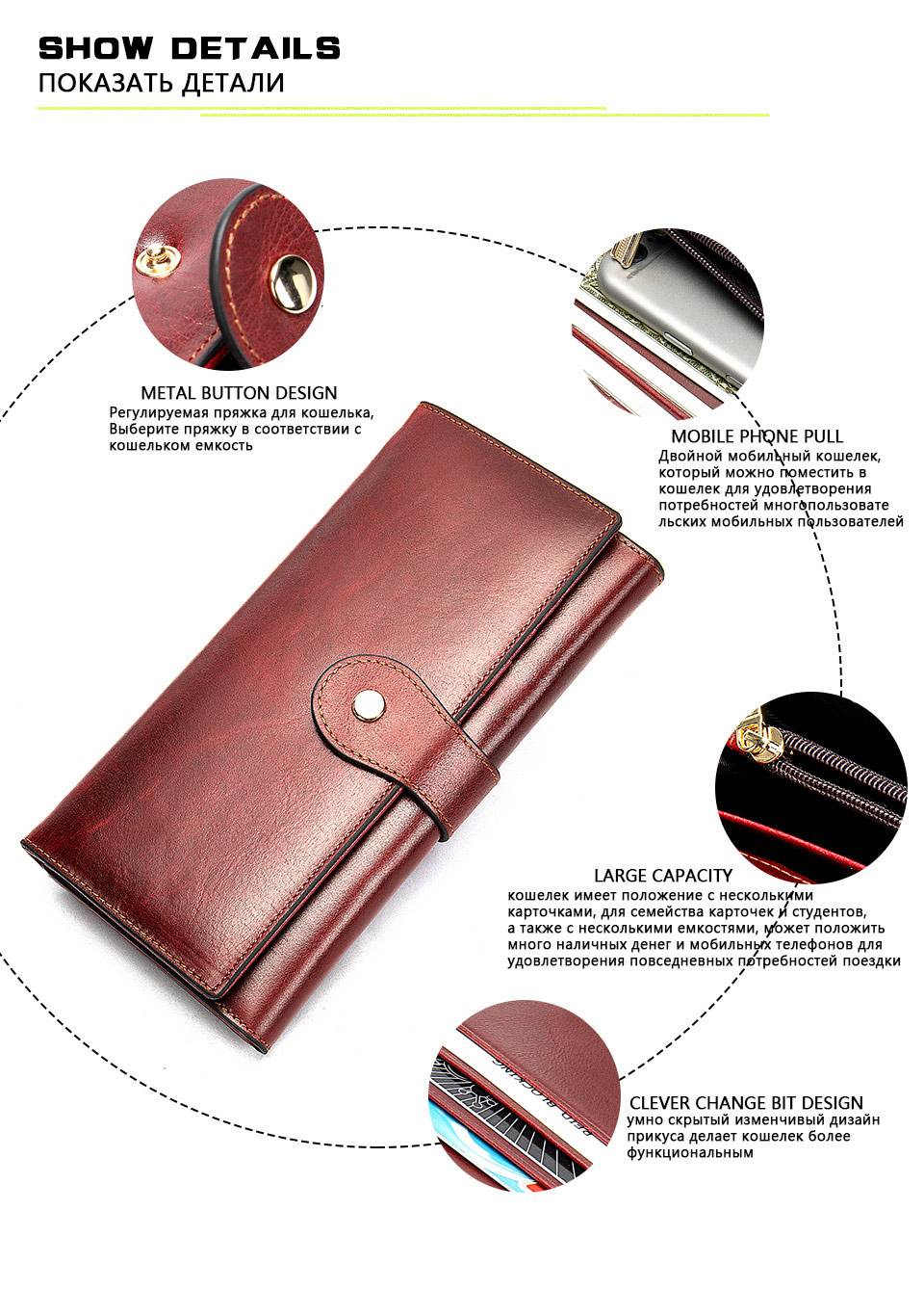 新款氣質女士長款真皮錢包 女生多卡位rfid防磁卡包 時尚潮流頭層牛皮錢夾皮夾推薦 真皮包包