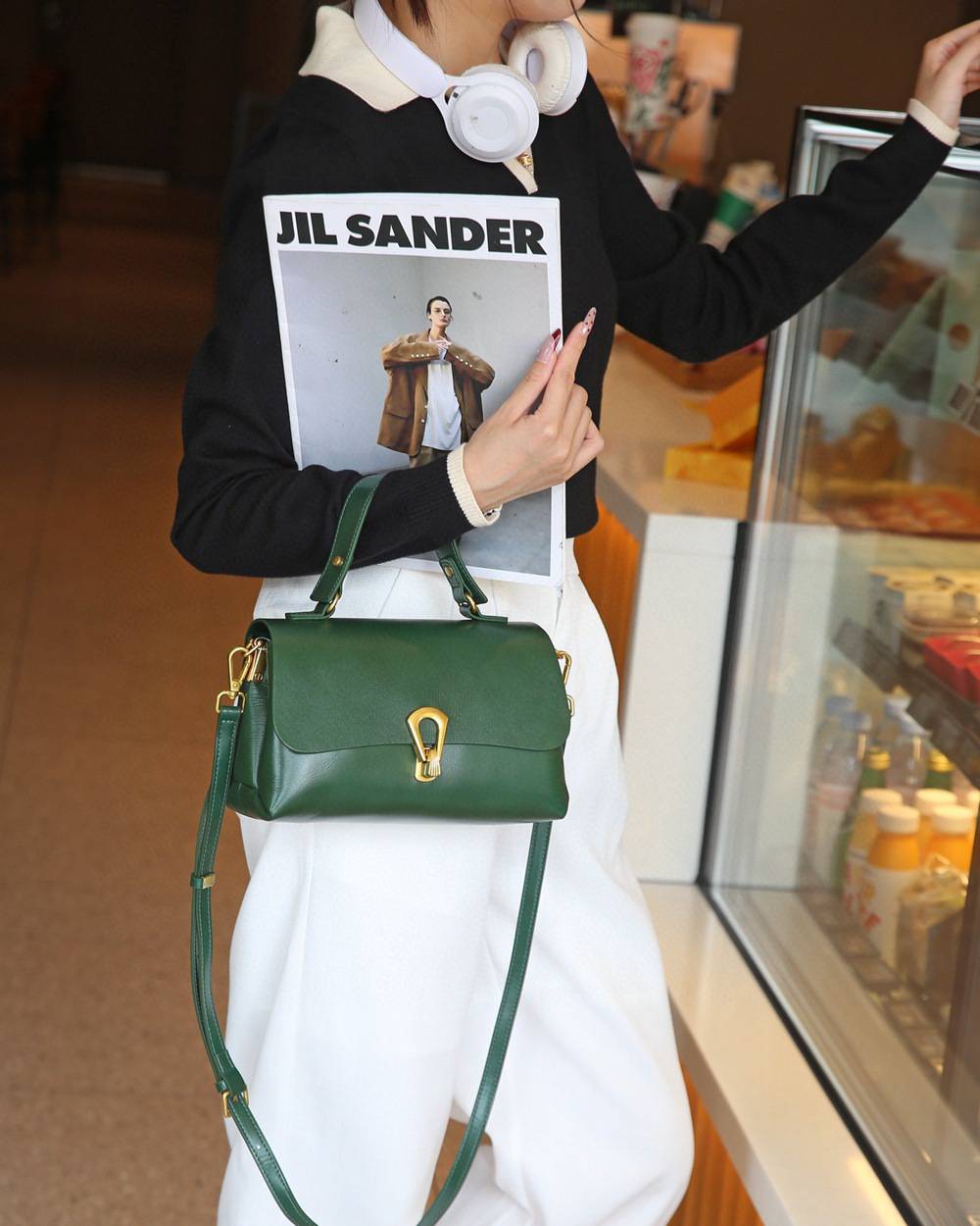 新款小眾復古高級感小方包 植鞣牛皮手提包女包 真皮手袋斜挎包單肩包斜背包推薦 真皮包包