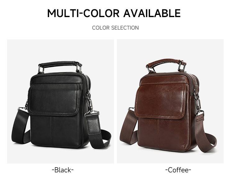 新款真皮男士單肩包斜背包 商務時尚頭層牛皮斜挎包ipad包包 簡約真皮手提包側背包推薦 真皮包包