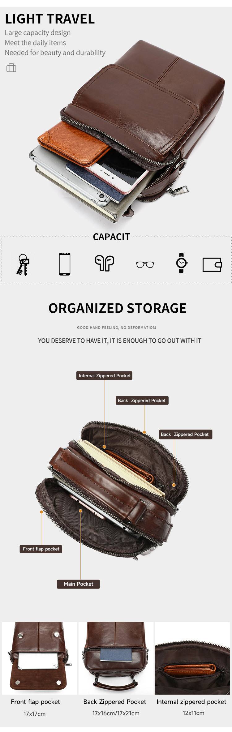 新款真皮男士單肩包斜背包 商務時尚頭層牛皮斜挎包ipad包包 簡約真皮手提包側背包推薦 真皮包包