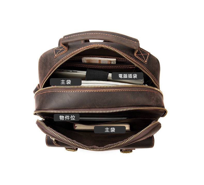 新款瘋馬皮歐美熱銷後背包 復古男雙肩背包 大容量電腦雙肩包 戶外旅行包出行男士包包推薦 真皮包包