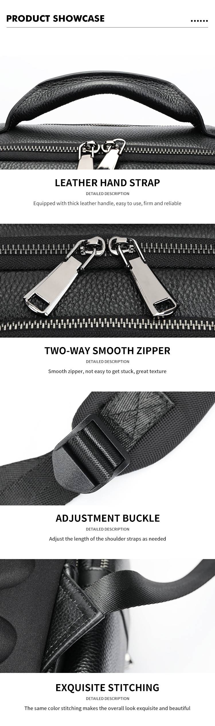 新款立體有型真皮後背包 大容量休閒旅行背包 高級感頭層牛皮男士雙肩包 商務電腦背包推薦 真皮包包