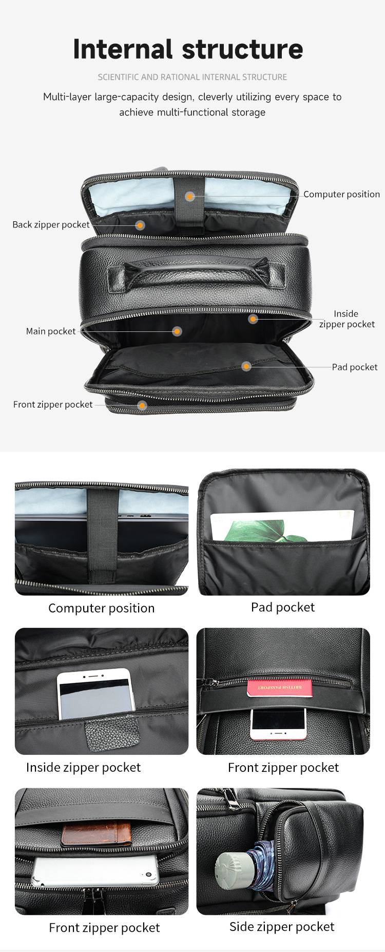 新款韓版3D透氣立體後背包 男士休閒旅行包 高級感真皮雙肩包 商務16吋電腦包頭層牛皮男背包推薦 真皮包包