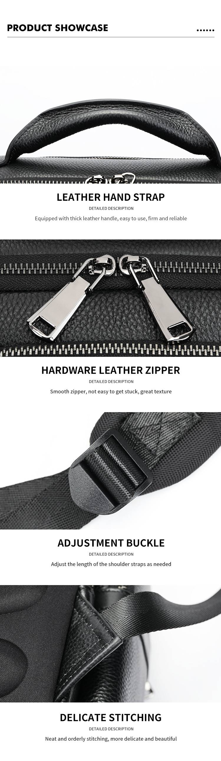 新款韓版3D透氣立體後背包 男士休閒旅行包 高級感真皮雙肩包 商務16吋電腦包頭層牛皮男背包推薦 真皮包包