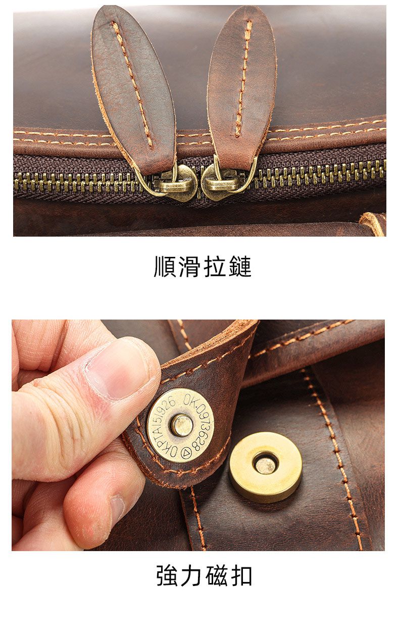 歐美大容量旅行雙肩包 瘋馬皮後背包 真皮男包 復古頭層牛皮學生書包筆電背包推薦 真皮包包