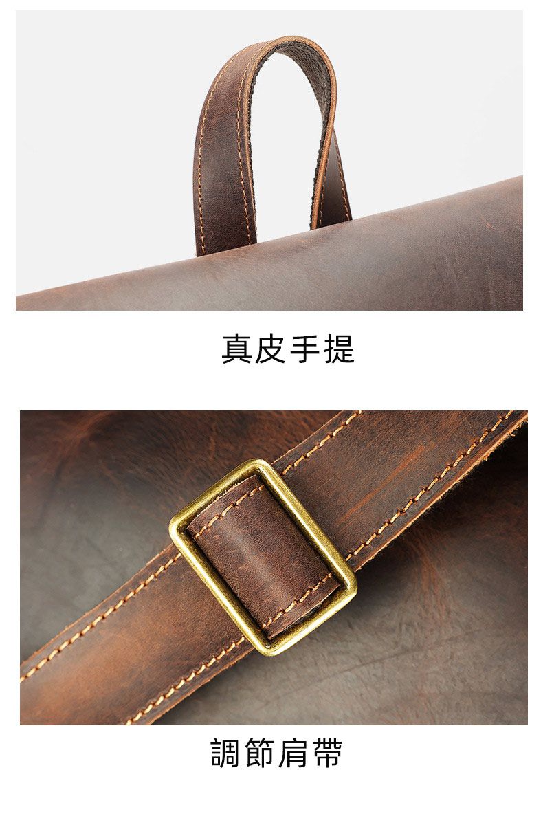 歐美大容量旅行雙肩包 瘋馬皮後背包 真皮男包 復古頭層牛皮學生書包筆電背包推薦 真皮包包
