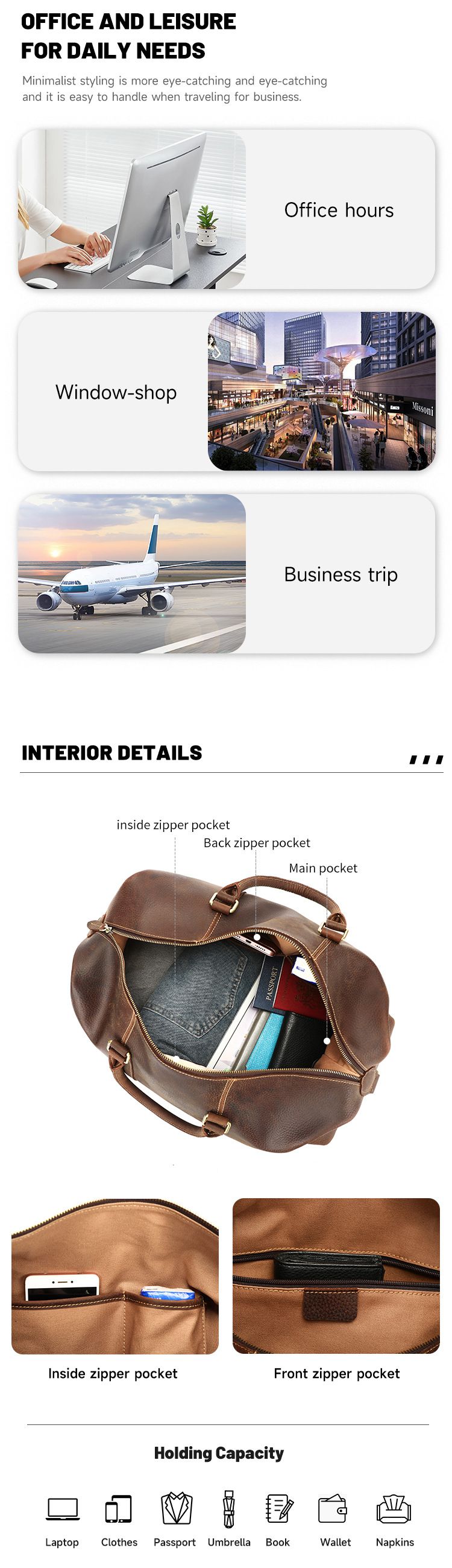 新款兩款材質:真皮復古瘋馬皮行李袋 男士單肩手提包旅行包 真皮斜背包差旅手袋推薦 真皮包包