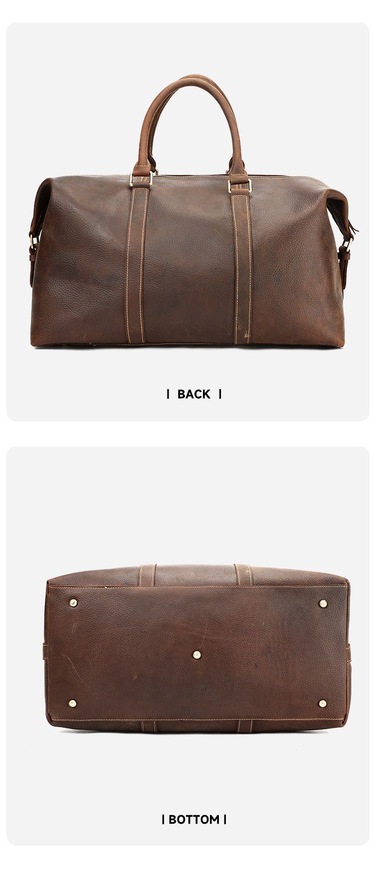 新款兩款材質:真皮復古瘋馬皮行李袋 男士單肩手提包旅行包 真皮斜背包差旅手袋推薦 真皮包包