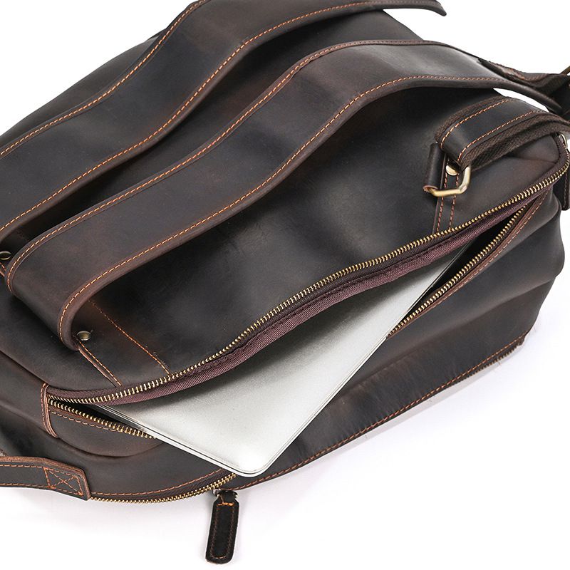 復古歐美後背包 男士真皮雙肩包 瘋馬皮旅行背包 大容量行李包電腦包 頭層牛皮學生書包推薦 真皮包包