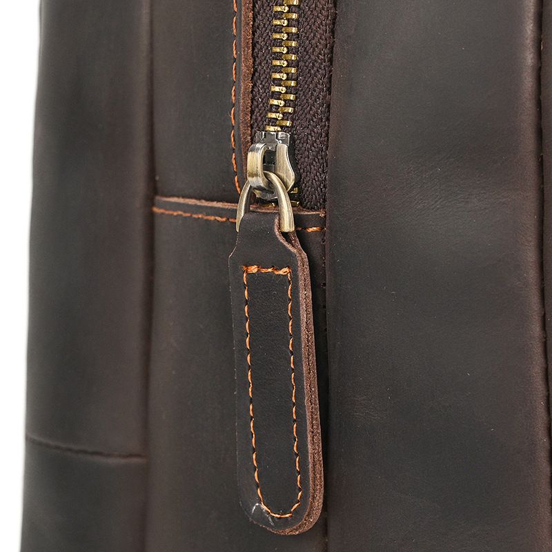 復古歐美後背包 男士真皮雙肩包 瘋馬皮旅行背包 大容量行李包電腦包 頭層牛皮學生書包推薦 真皮包包