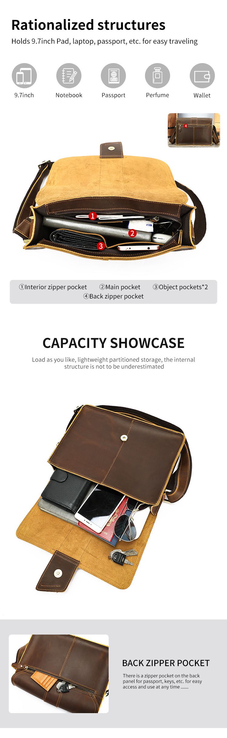 新款頭層牛皮男士斜背包 高級感單肩包 簡約經典斜挎包瘋馬皮 橫款磁扣設計感小方包潮包推薦 真皮包包