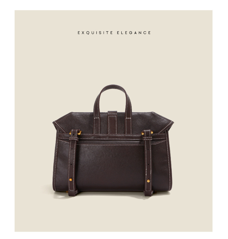 新款頭層牛皮郵差包 植鞣皮斜背包 熱銷真皮女士包包 小眾單肩斜挎包 大容量通勤手提包推薦 真皮包包