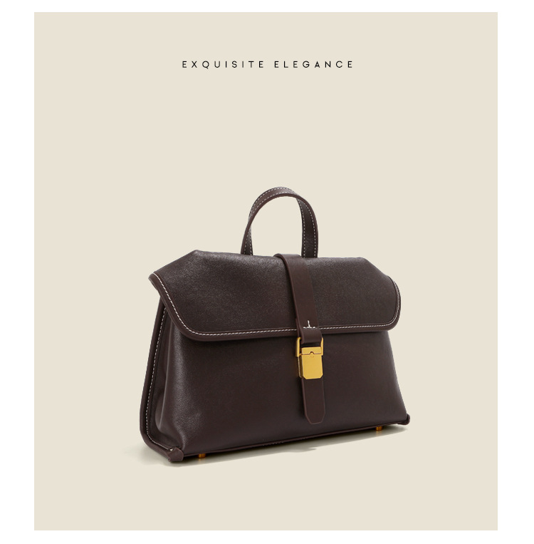 新款頭層牛皮郵差包 植鞣皮斜背包 熱銷真皮女士包包 小眾單肩斜挎包 大容量通勤手提包推薦 真皮包包