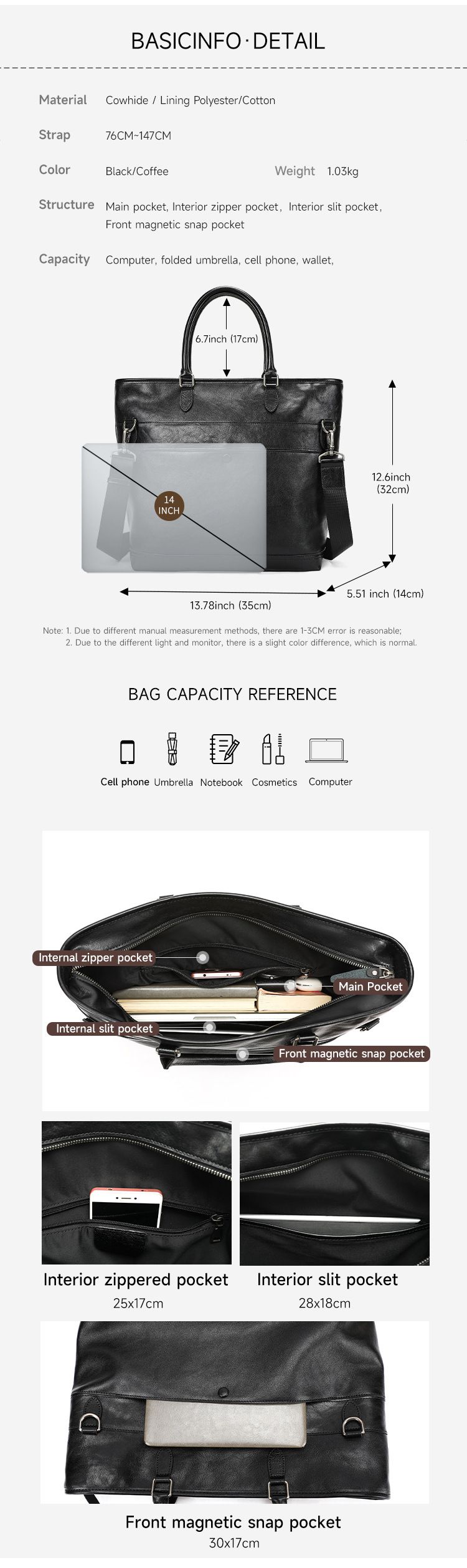 新款頭層牛皮大容量托特包 上班休閒便攜手提包 高級感時尚單肩女包購物手袋斜背包水桶包推薦 真皮包包