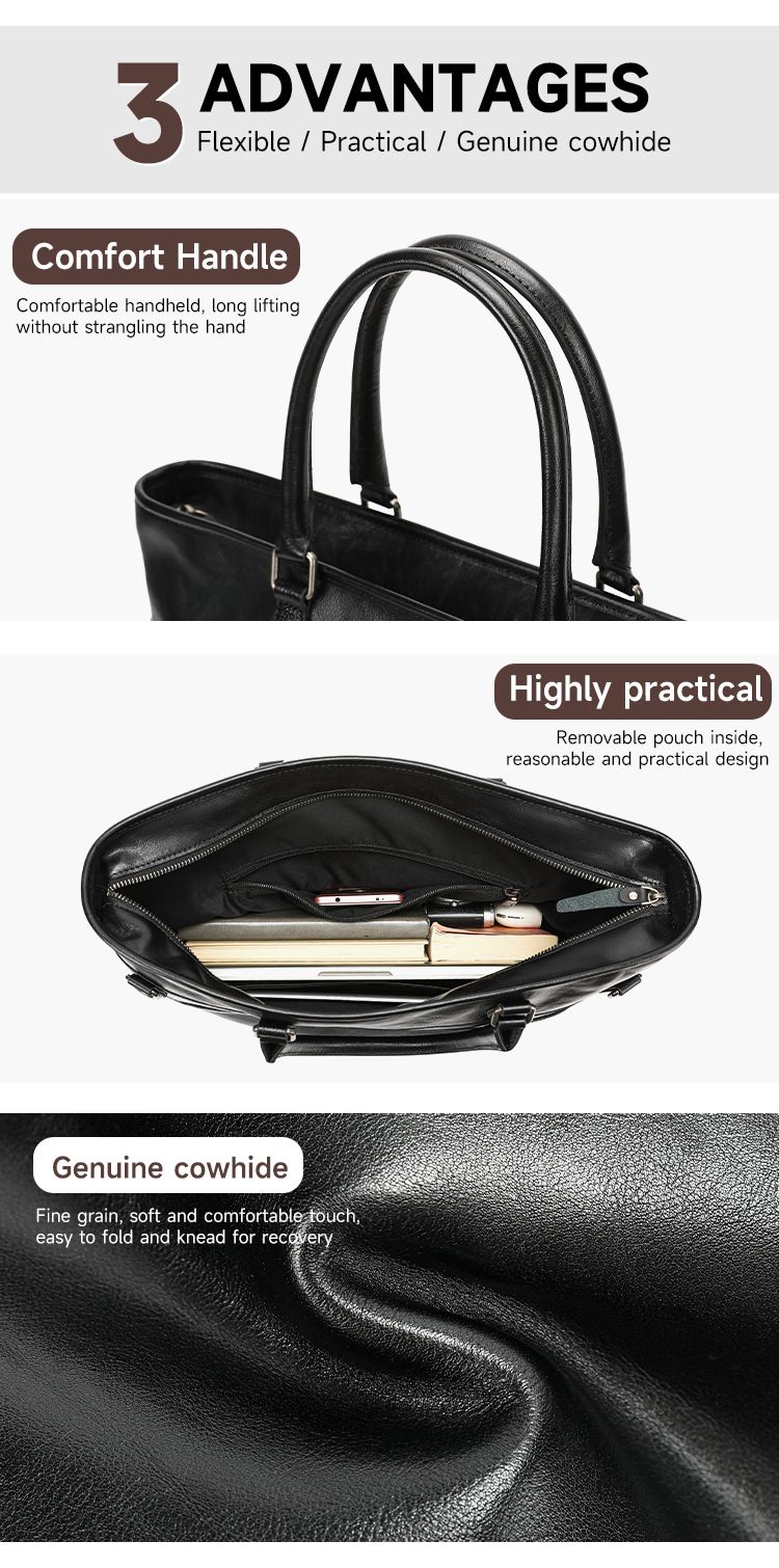 新款頭層牛皮大容量托特包 上班休閒便攜手提包 高級感時尚單肩女包購物手袋斜背包水桶包推薦  真皮包包