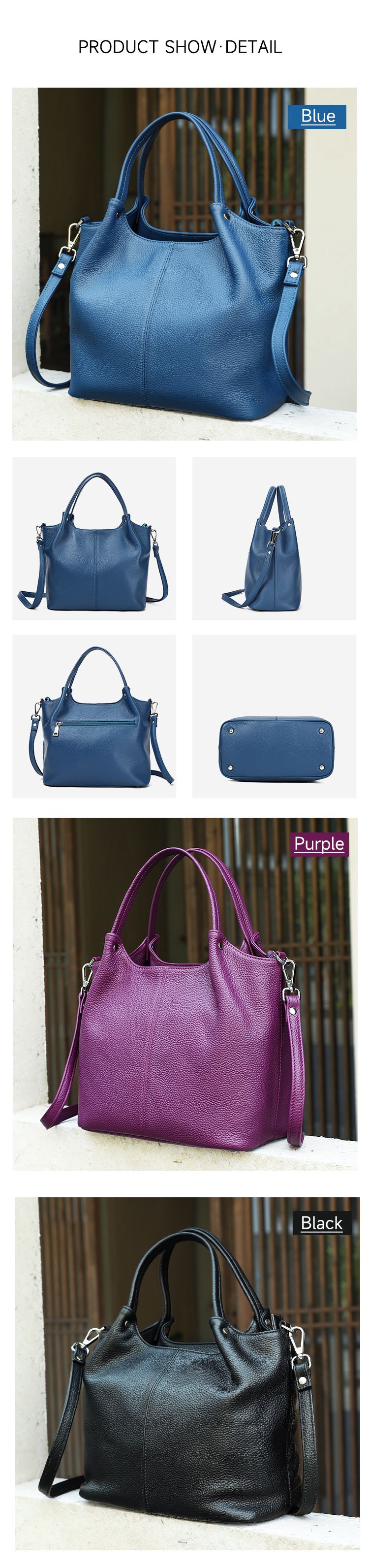 新款女士真皮托特包 大容量時尚通勤手提包 高檔休閒單肩包購物手袋 女生斜背包推薦  真皮包包