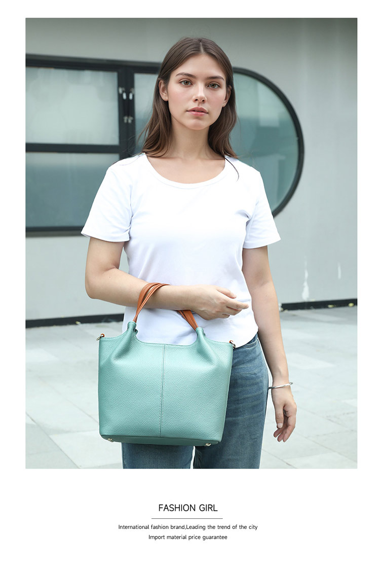 新款女士真皮托特包 大容量時尚通勤手提包 高檔休閒單肩包購物手袋 女生斜背包推薦 真皮包包
