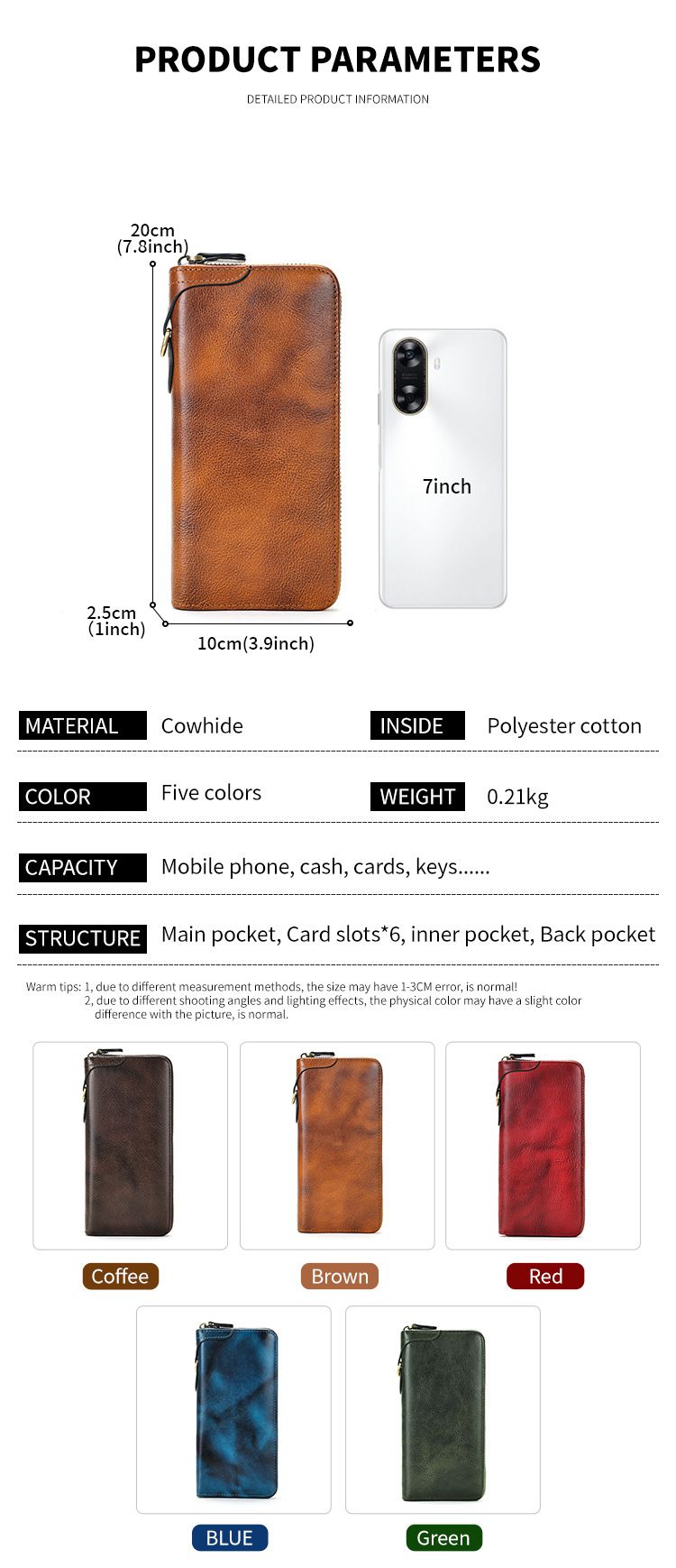 新款頭層牛皮復古擦色真皮手包錢夾 大容量RFID防盜刷手拿包 長款休閒男女士錢包皮夾推薦 真皮包包