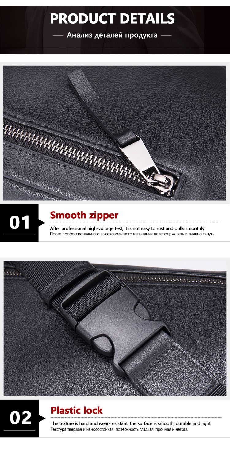 新款男士胸包腰包 真皮休閒頭層牛皮單肩背包斜挎包 男運動斜背包 胸前包男包推薦 真皮包包