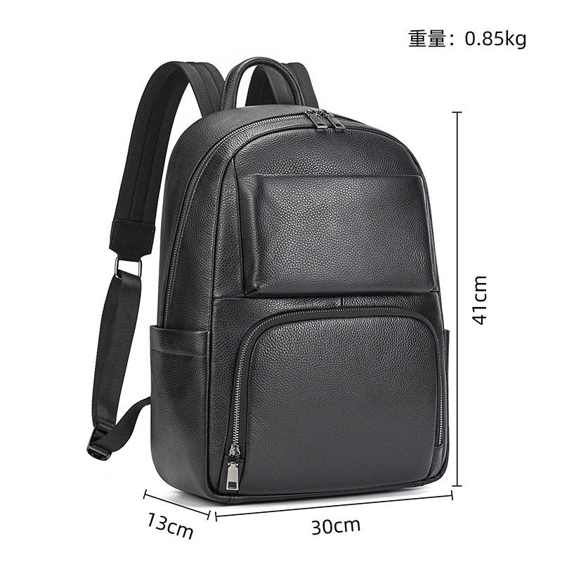 新品新款頭層牛皮後背雙肩包 真皮男包 大容量電腦背包學生書包 休閒時尚旅行包推薦 真皮包包