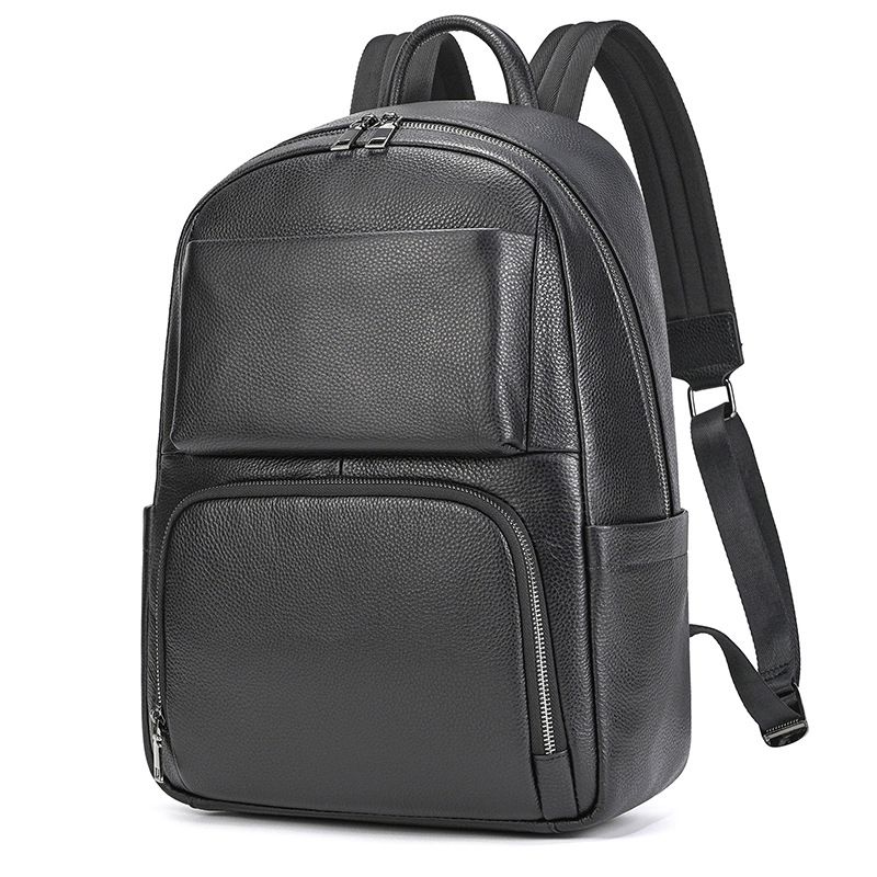 新品新款頭層牛皮後背雙肩包 真皮男包 大容量電腦背包學生書包 休閒時尚旅行包推薦 真皮包包