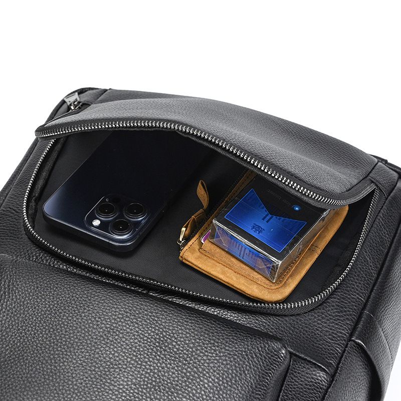 新品新款頭層牛皮後背雙肩包 真皮男包 大容量電腦背包學生書包 休閒時尚旅行包推薦 真皮包包