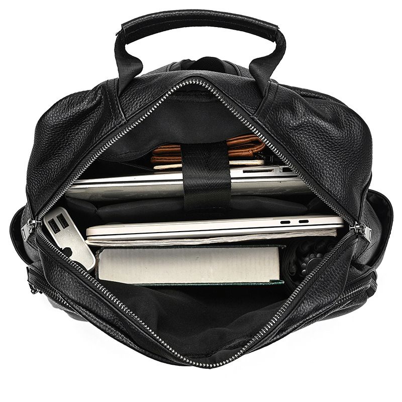 新品男士雙肩背包 真皮通勤電腦背包 大容量頭層牛皮戶外男後背包 潮流休閒包旅行包推薦 真皮包包