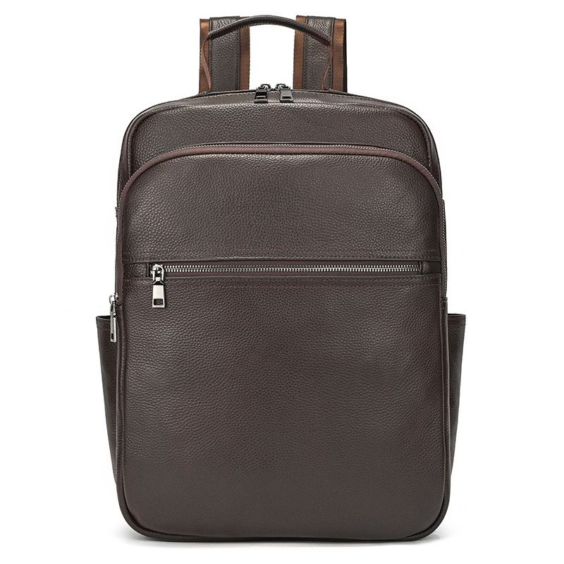 新品男士雙肩背包 真皮通勤電腦背包 大容量頭層牛皮戶外男後背包 潮流休閒包旅行包推薦 真皮包包