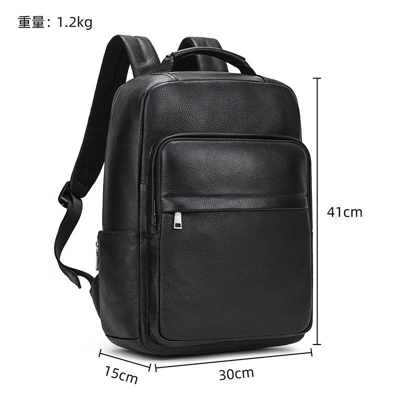 男士新款後背包 真皮雙肩背包 通勤電腦背包 大容量頭層牛皮戶外旅行包 學生書包推薦 真皮包包