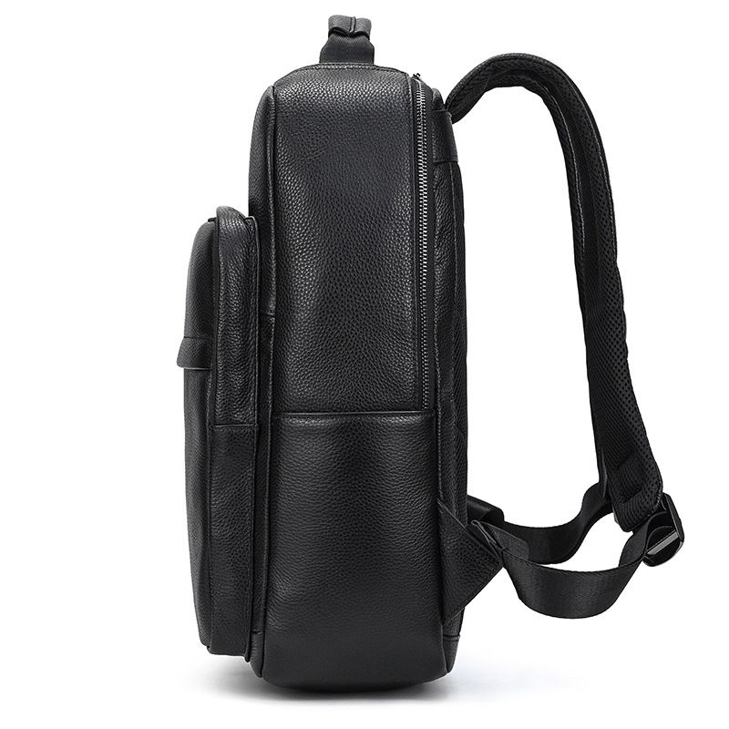 男士新款後背包 真皮雙肩背包 通勤電腦背包 大容量頭層牛皮戶外旅行包 學生書包推薦 真皮包包