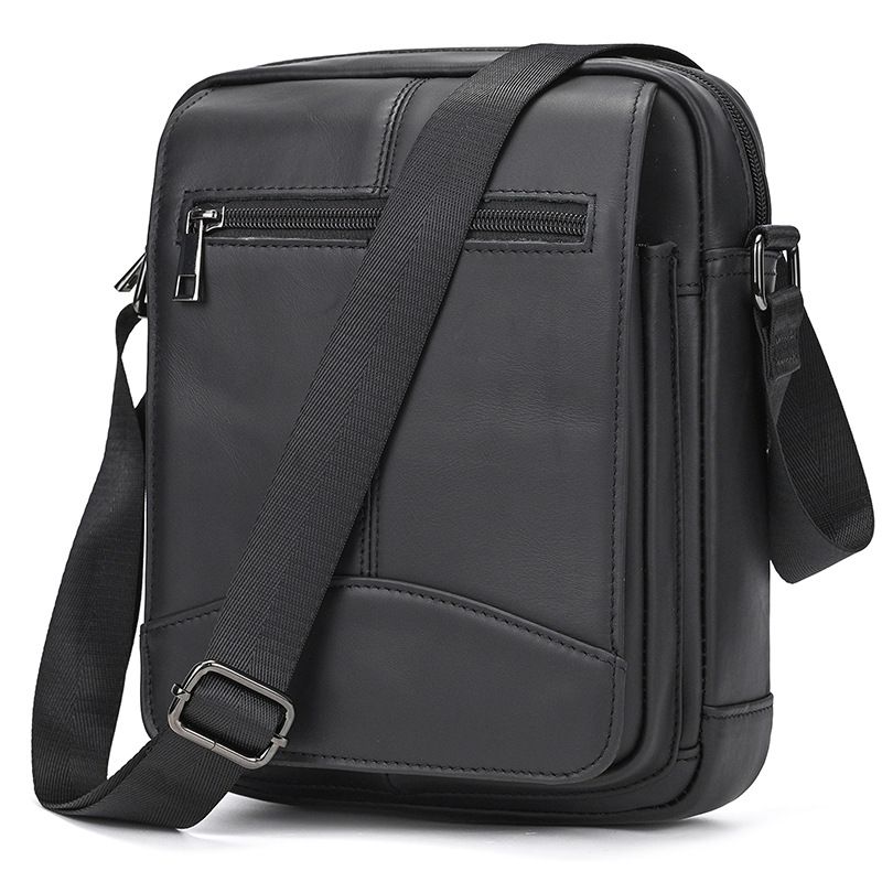 男男士真皮新款小單肩包 歐美復古戶外休閒斜挎包 翻蓋男包 時尚斜背包蓋頭包推薦 真皮包包