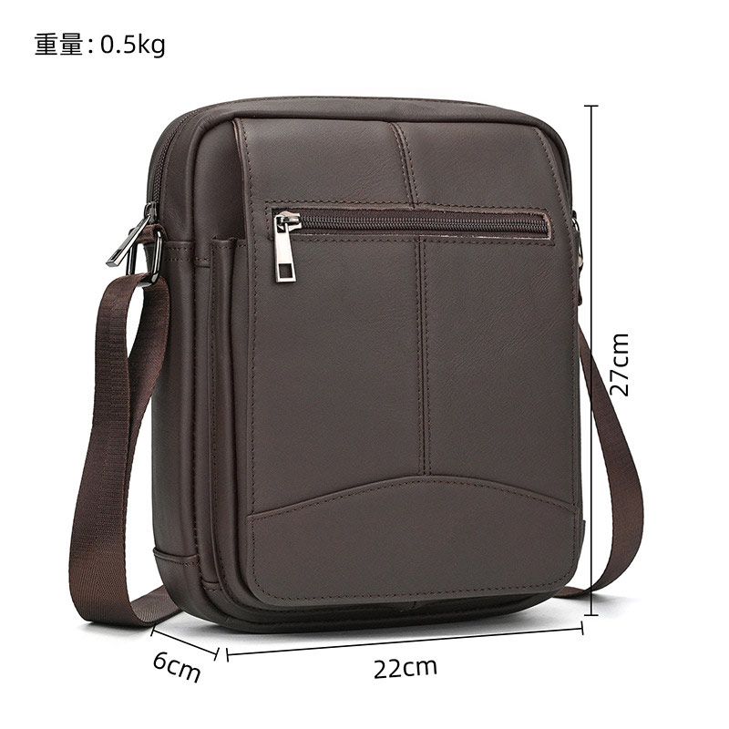 男男士真皮新款小單肩包 歐美復古戶外休閒斜挎包 翻蓋男包 時尚斜背包蓋頭包推薦 真皮包包