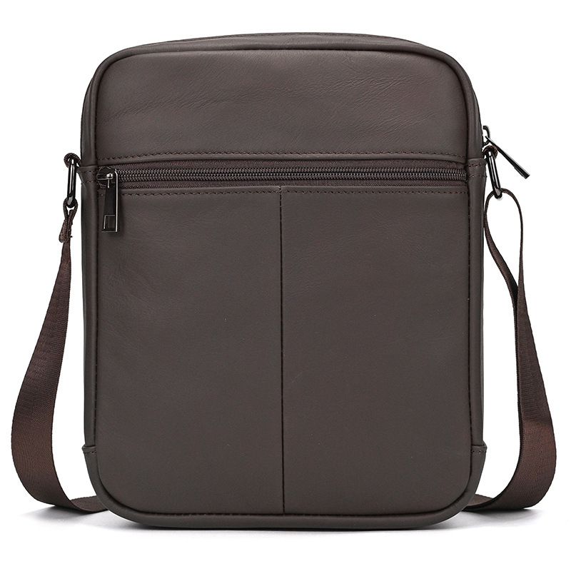 男男士真皮新款小單肩包 歐美復古戶外休閒斜挎包 翻蓋男包 時尚斜背包蓋頭包推薦 真皮包包