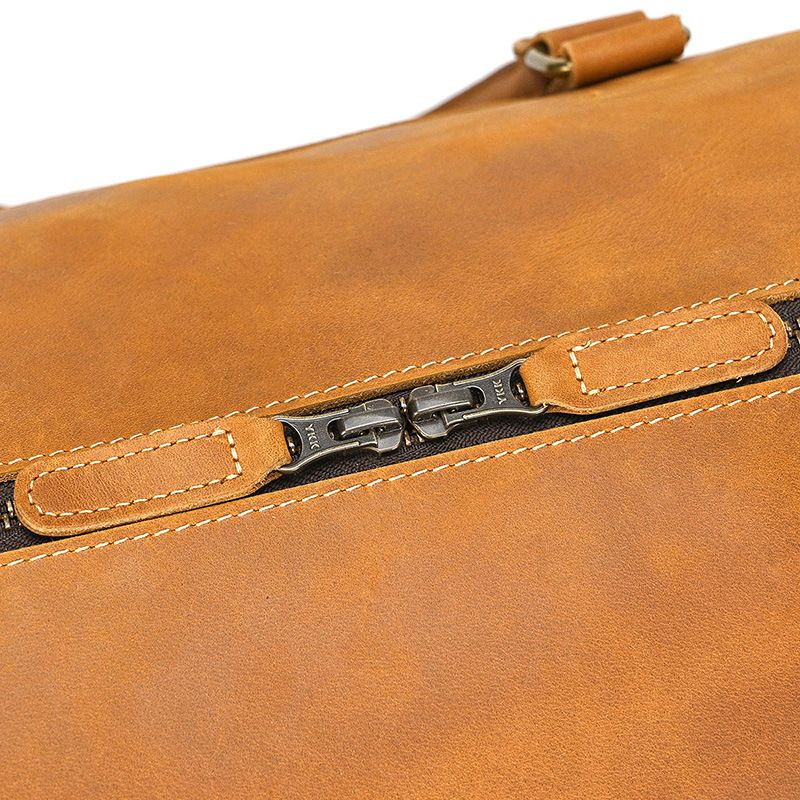 歐美大小號復古瘋馬皮旅行包 男士真皮手提包 休閒健身包 帶鞋位頭層牛皮行李包斜背包推薦 真皮包包