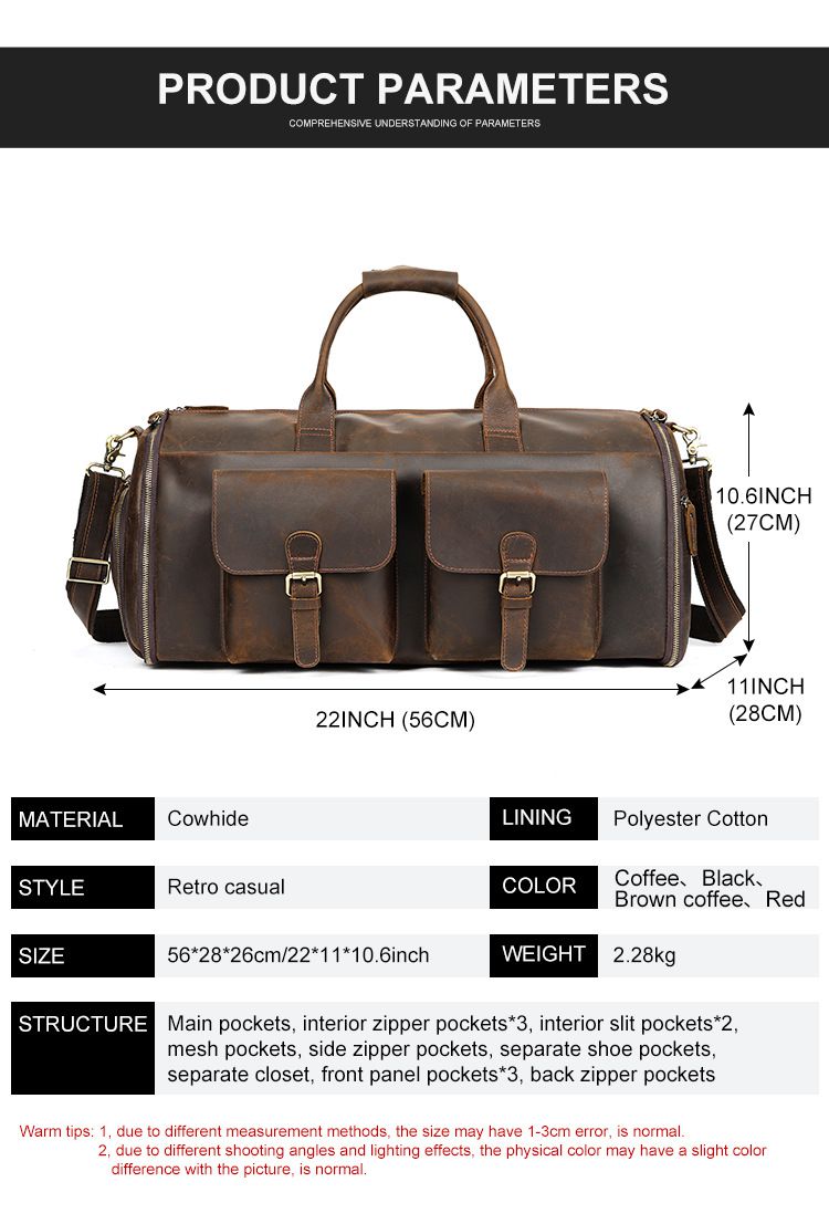 歐美瘋馬皮男士行李包 高級感帶鞋倉旅行包 男大容量手提健身包 頭層牛皮行李箱包推薦 真皮包包