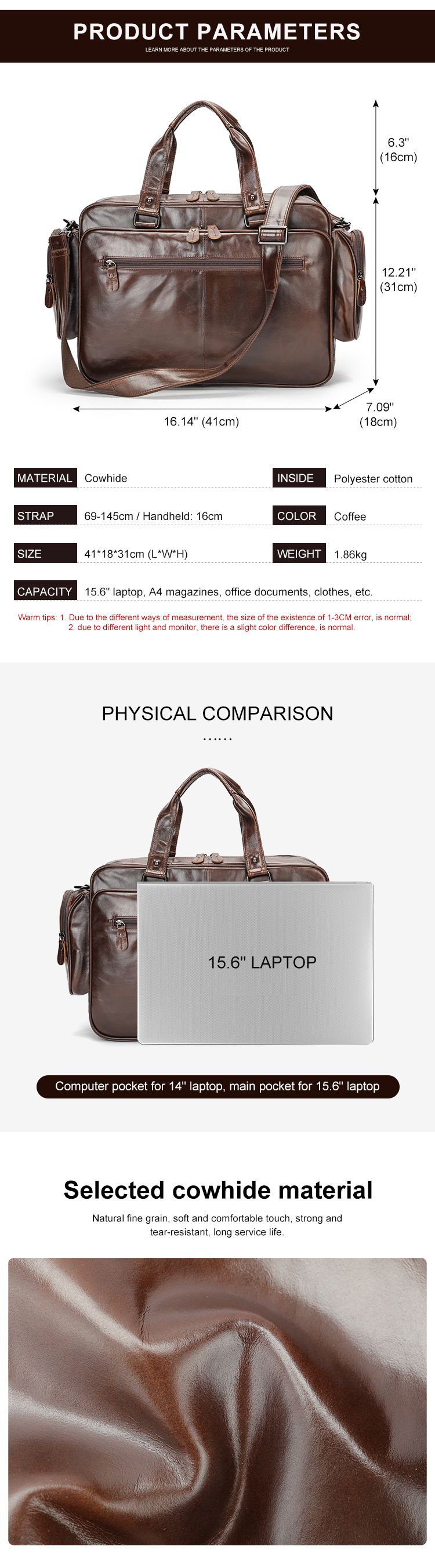 歐美大容量油皮電腦公事包 頭層牛皮手提包 休閒復古真皮男士公文包 商務單肩斜挎包推薦 真皮包包