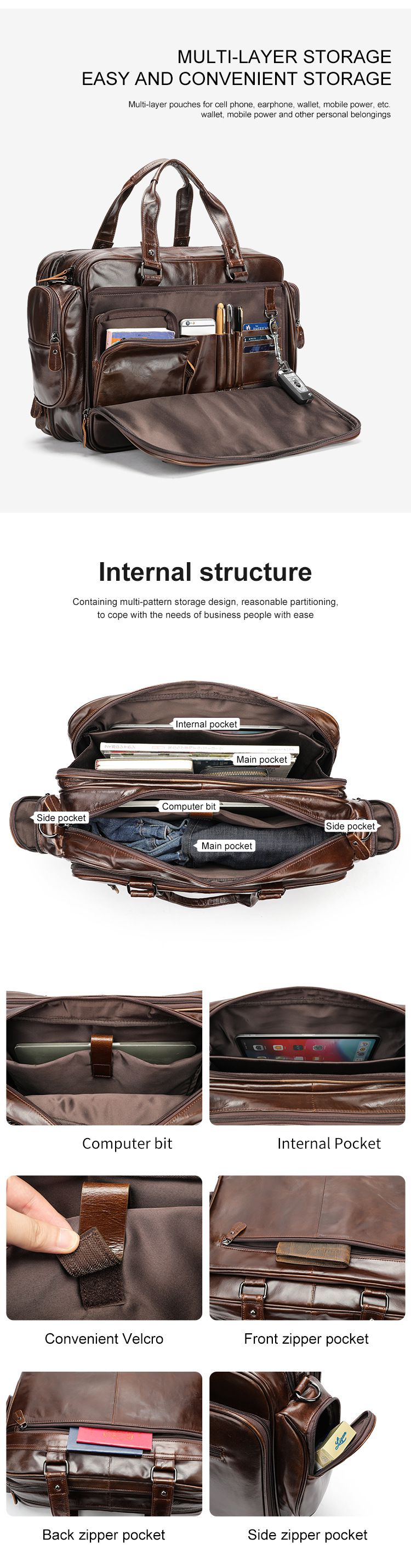 歐美大容量油皮電腦公事包 頭層牛皮手提包 休閒復古真皮男士公文包 商務單肩斜挎包推薦 真皮包包