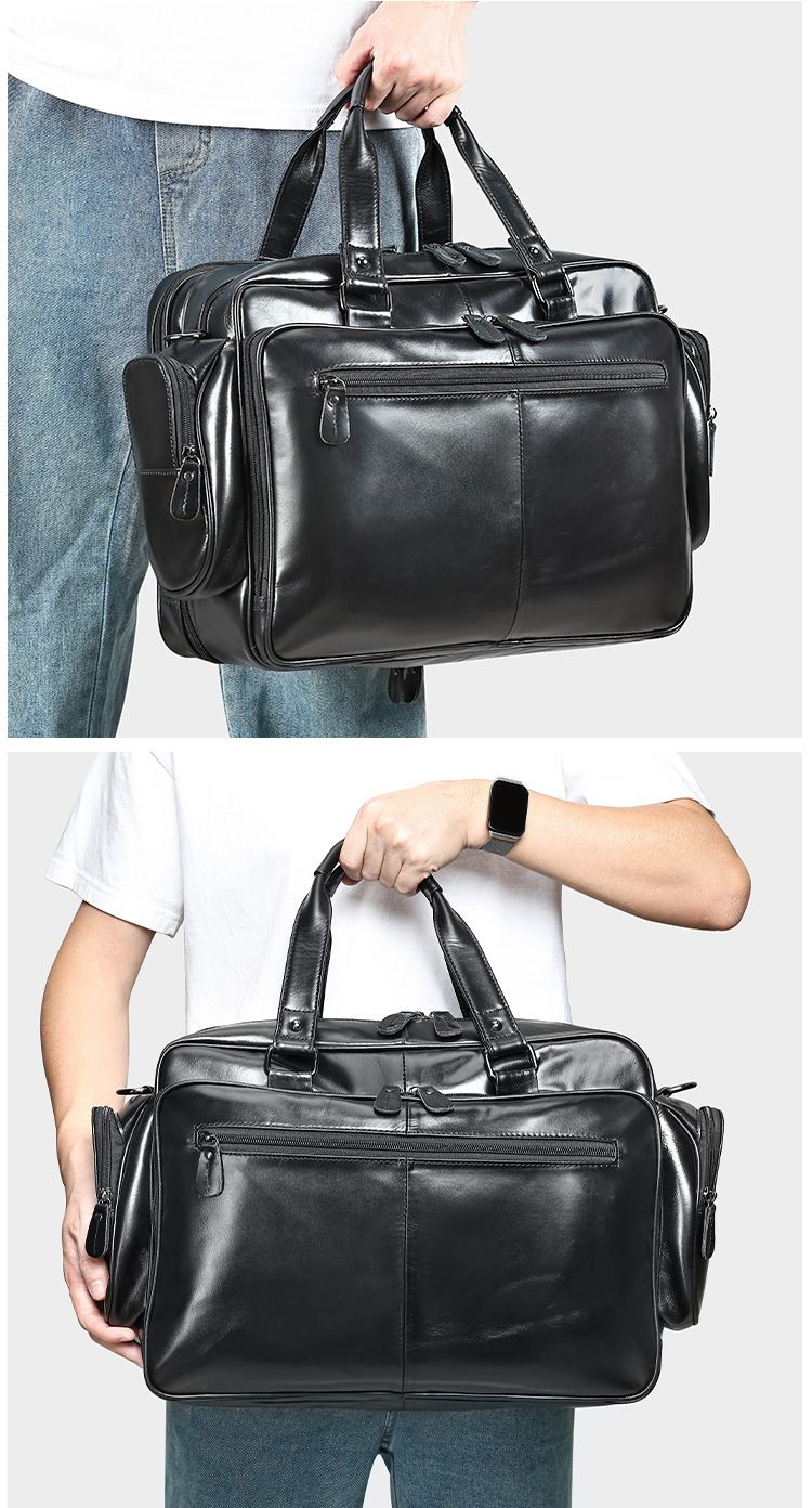 歐美大容量油皮電腦公事包 頭層牛皮手提包 休閒復古真皮男士公文包 商務單肩斜挎包推薦 真皮包包