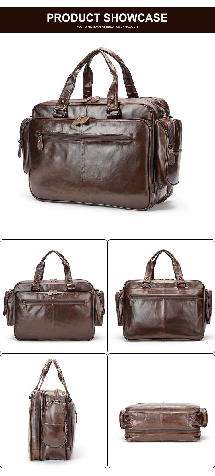歐美大容量油皮電腦公事包 頭層牛皮手提包 休閒復古真皮男士公文包 商務單肩斜挎包推薦 真皮包包