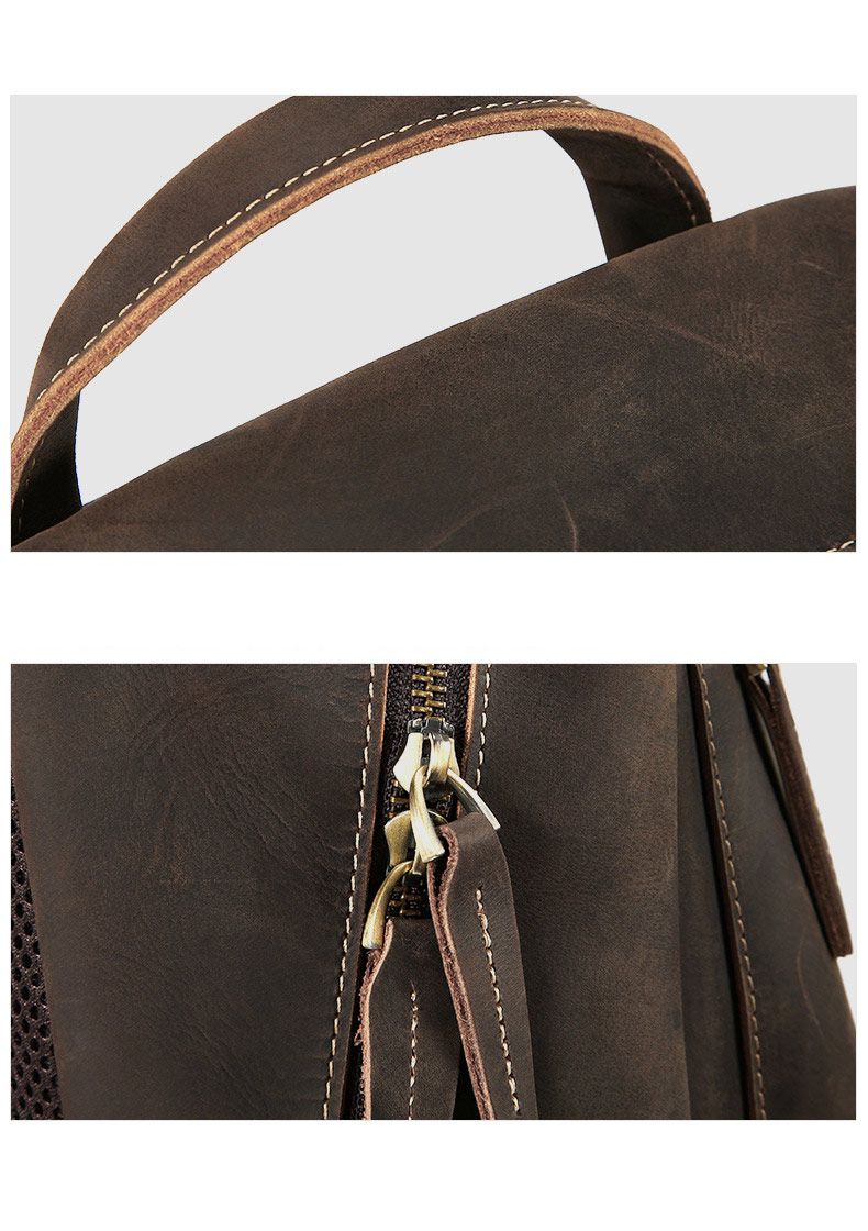 大容量頭層牛皮後背包 真皮雙肩包 多功能出差通勤商務背包 大容量電腦包 新款旅行包推薦 真皮包包